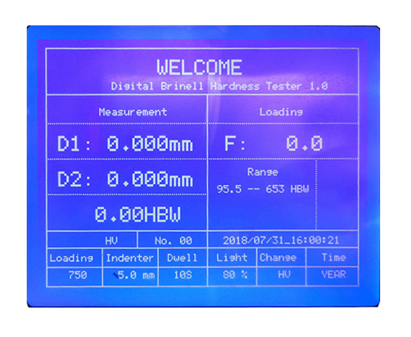 screen XHB-3000 brinell hardness tester