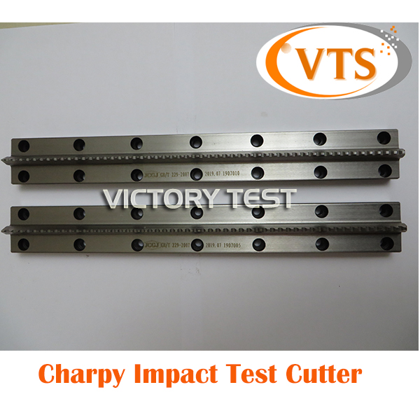 Charpy impact test cutter