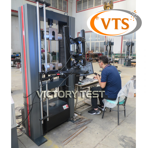 steel bar tensile testing machine with video extensometer